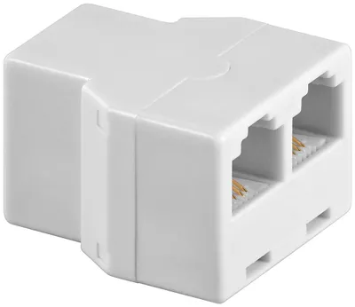 Produktbild von Goobay RJ-11 Adapter, RJ-11, 2x RJ-11, Weiß