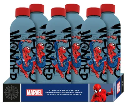 Zdjęcie produktu dla Butelka na wodę aluminiowa Spiderman, pojemność 500 ml