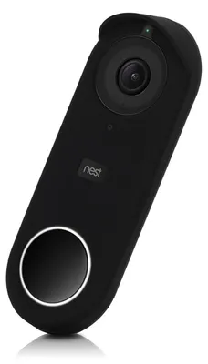Produktbild von kwmobile Hülle kompatibel mit Nest Hello Video Doorbell - Silikon Cover Case Schutzhülle für Video Türklingel Schwarz