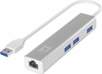 Immagine prodotto di LevelOne Adattatore USB3.0-> RJ45 10/100/1000, 3xUSB3.0 0,15m si