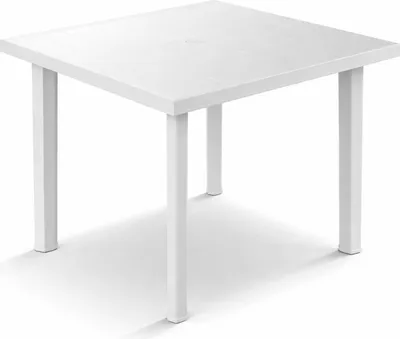 Produktbild von Gartentisch Terrassentisch Outdoor Tisch Weiß L80xB75xH72cm