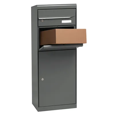 Zdjęcie produktu dla MEFA Paketbriefkasten Maple 661 Basalt grau Postkasten mit Schloss Briefbox