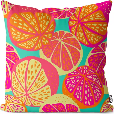 Produktbild von VOID Retro Orangen Limetten Kissenbezug Kissenhülle sofa couch wohnzimmer dekoration wasserfest Outdoor Garten Kissen bezug deko