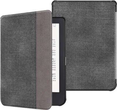 Produktbild von Fintie Hülle kompatibel mit Tolino Shine 3 eReader (2018) / Kobo Clara HD (2018) eReader - Ultradünne Schutzhülle mit Ruhemodus und Magnetverschluss, Jeansoptik Schwarz
