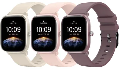 Produktbild von Uhrenarmband Silikon kompatibel mit Amazfit GTS 2 Mini/4 Mini/GTS 2/3/4, 42 mm, 3 Stück, Ersatzarmband für