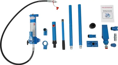 Obrázok produktu pre Hydraulická súprava na rovnanie karosérie - 4 t súprava zdvihákov - Porta Power - Oprava rámov a karosérií - Dielňa/garáž - Modrá