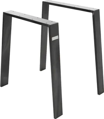 Zdjęcie produktu dla ML-Design zestaw 2 nóg do stołu Loft, 75x72 cm, industrialny, profil 8x2cm, wykonany ze stali, industrialny design, kształt U, metalowa rama stołu scandic