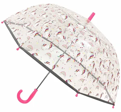 Produktbild von Kinderschirm transparent Einhorn Tiny - 71 x 67 cm - Rosa | by SMATI