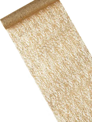 Zdjęcie produktu dla Bieżnik stołowy złoty metaliczny 28 cm x 5 m – rozmiar uniwersalny