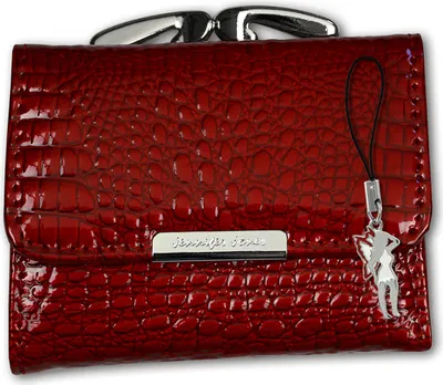 Produktbild von Jennifer Jones RFID Blocker Echtleder Damen Frauen Minibörse rot 9.5x2x8cm inkl. Feeanhänger D2OPJ119R