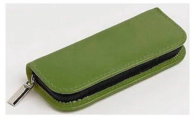 Produktbild von Hausapotheke 20 Globuli Gläser Leder (ohne Gläser) | Mini | OMEO® grün