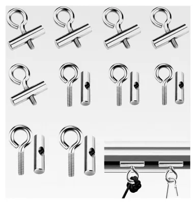 Produktbild von 10 Kederstopper 8-10mm für Kederschienen mit Kederhaken - Edelstahl Zubehörset für Caravan, Wohnmobil und Campingzelt