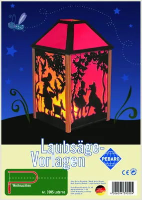 Produktbild von Pebaro Laubsägevorlage aus Sperrholz Motiv Laterne, Holz, DIN A4 3mm Sperrholz D