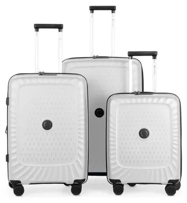 Image de HAUPTSTADTKOFFER - Kotti - Set de 3 valises coque dure robuste en PP recyclé Trolleys légers Polypropylène coque dure, 4 roulettes, serrure TSA,Blanc