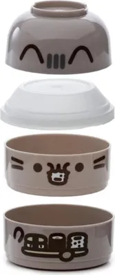 Produktbild von Pusheen die Katze gestapelte runde Bento-Lunchbox 3-teiliges Set