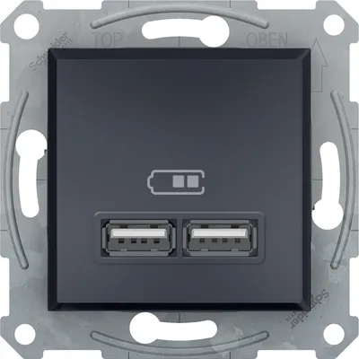 Obrázok produktu pre Zásuvka Schneider Electric EPH2700271 Asfora 2xUSB antracit