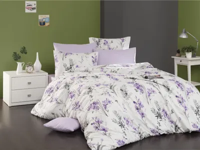 Obrázok produktu pre Francúzska bavlnená posteľná bielizeň 220x200,70x90 Marisa fialová