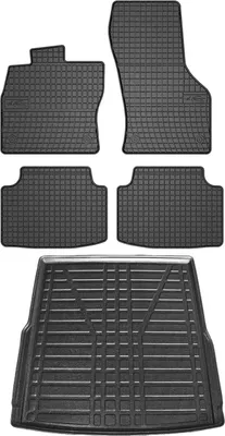 Produktbild von Fußmatten & Kofferraumwanne Set für VW Passat B8 Kombi 2015-2025 Gummi TPE 5x