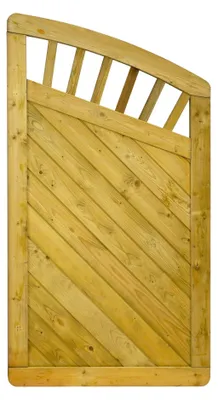Produktbild von Ligna Gard Sichtschutzzaun Bern Pro Bogen+Strebe 90x165 cm Holzzaun Fichte Kesseldruckimprägniert stabiler Rahmen 44x88 mm sehr stabil