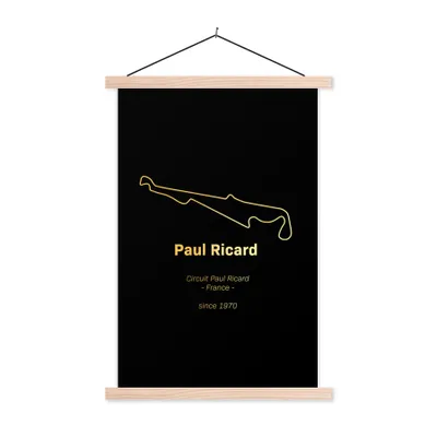 Produktbild von MuchoWow® Textilposter Frankreich - Formel 1 - Rennstrecke 120x180 cm mit holzfarbenen Rahmen - Textil-Plakat
