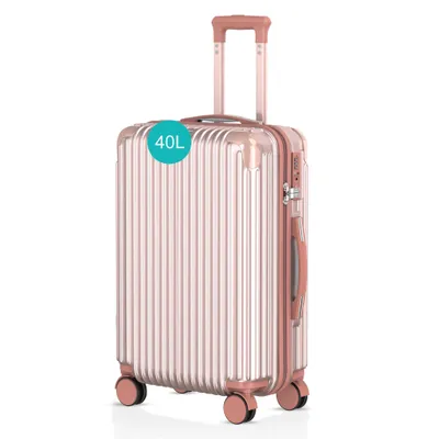 Produktbild von Voyagoux® - Handgepäck Reisekoffer - 40L - Trolleys - Reisekoffer mit Rollen - Roségold - TSA Schloss