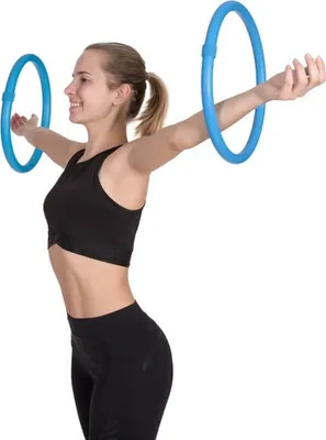 Produktbild von Hoopomania Arm Hoop, Hula Hoop mit Schaumstoff, 2-teilig Hellblau