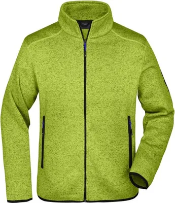 Produktbild von Modische Strickfleece Jacke mit Stehkragen kiwi-melange/royal, Gr. L