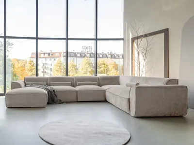 Produktbild von MIUFORM Flex Felix - Modulares 8-Sitzer Panorama-Ecksofa - 337x265cm - Modulsofa Couch