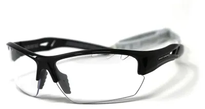 Zdjęcie produktu dla Okulary ochronne dla dzieci, czarne/szare - okulary do gry w floorball (unihockey)