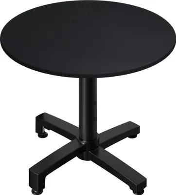 Produktbild von CPBC | HPL Bistro Tisch | Ø:H 70 x 78 cm | Schwarz / Aluminium | Zusatzgewicht | Rund | Bistrotisch Gastro Tisch