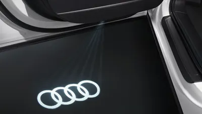 Produktbild von Original Audi LED Einstiegsbeleuchtung Stecker Emblem Projektion Audi Ringe