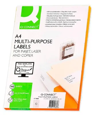 Obrázok produktu pre Q-Connect KF10658, biele štítky, 105 x 57 mm