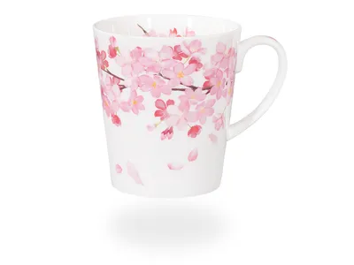 Produktbild von tea4chill Könitz Teetasse Kirschblüten. Tee- oder Kaffeetasse 600ml, Fine Bone China Porzellan