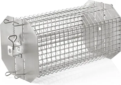 Obrázek produktu pro Grilovací rondel BBQ-Toro z nerezové oceli pro rožně, univerzální grilovací koš pro rožně, klecový koš pro rožně, klecový koš pro rožně