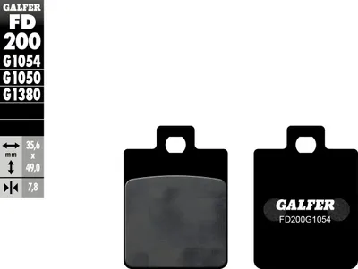 Produktbild von Bremsbeläge Set Galfer 2x FD200G1054 Semi-Metall vorne für Piaggio MP3 i LT ABS Euro4 Yourban, Gilera Fuoco 250 - 500 ccm
