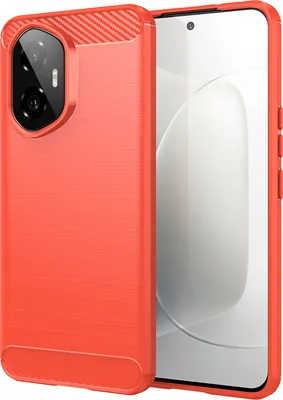 Produktbild von Hülle für Honor 300 Carbon-Faser Weich TPU Silikon Stoßfest Handyhülle Rot