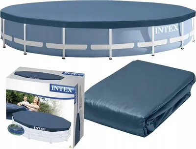 Zdjęcie produktu dla Intex 28032, Nad basenem naziemnym, Okrągły, Niebieski, PCW, Polietylen, 4,57 m, 4570 mm
