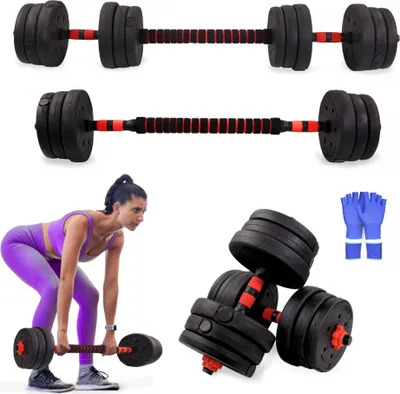 Immagine prodotto di Mobiclinic Set di manubri regolabili 20 kg Barra e pesi fino crescita progressiva Extenfit