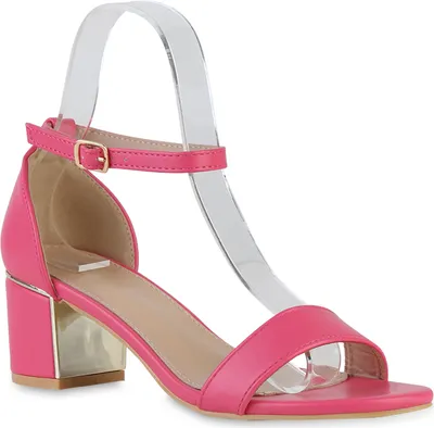Produktbild von VAN HILL Damen Klassische Sandaletten Blockabsatz Schuhe 840887, Farbe: Fuchsia, Größe: 38