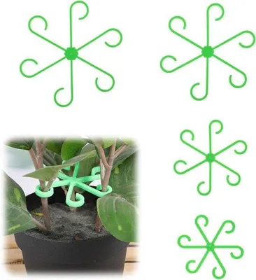 Image de Support pour plantes, 4 pièces, vert, pour fleurs et légumes
