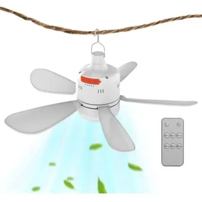 Produktbild von Leiser Clip-Ventilator, USB-wiederaufladbar, 360°-Tischventilator, leiser Clip-Ventilator für Kinderwagen und Camping