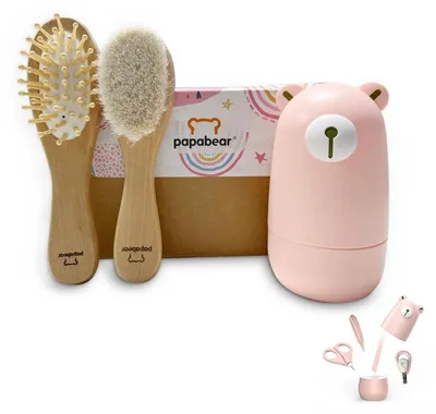 Image de Kit de coupe-ongles pour bébé, rose, 6 en 1, pour manucure et pédicure, idéal pour les nouveau-nés, parfait pour un cadeau