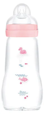 Produktbild von MAM Feel Good Glass Bottle "Schwan" 260 ml 0+ 6 Stück Verkaufseinheit 617368 4042894718100