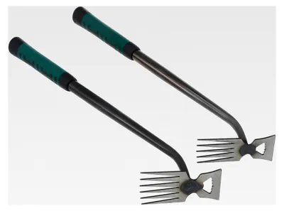 Produktbild von Unkrautstecher 2 Stück aus robustem Edelstahl für die Entfernung von Graswurzeln und Unkraut in Ritzen, geeignet für Garten- und Landwirtschaftsarbeiten