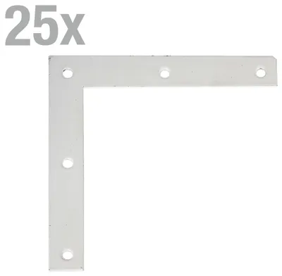 Immagine prodotto di Alberts 849023 Staffa per mobili, zincata gialla, 75 x 75 x 12 mm, set da 25