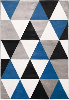 Zdjęcie produktu dla TAO SCANDI Dywan do salonu - 150 x 220 cm - Polipropylen - Niebieski