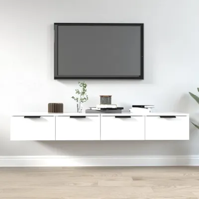 Produktbild von vidaXL Wandschränke 2 Stk. Weiß 68x30x20 cm Holzwerkstoff