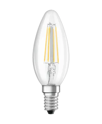 Zdjęcie produktu dla LEDVANCE LED CLASSIC B EEK C 2.9W 827 przezroczysta lampa E14 470lm 2700K ciepła biel jak 40W ściemnialna 4099854066276