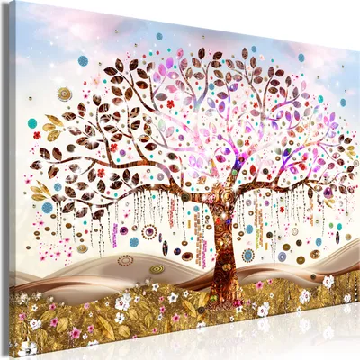 Immagine prodotto di Murale moderno l-A-0059-b-a (120x80 cm) - 1 pezzo immagini fotografia su tela foto decorazione immagini da parete stampa d'arte ALBERO DELLA VITA