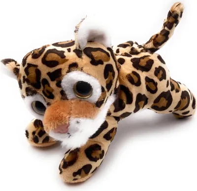 Produktbild von Onwomania Plüschtier Stofftier Kuscheltier Panther Großkatze Leopard Länge 19 cm Braun